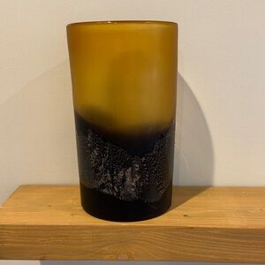 Pier 1 Black Glass Candle Holder
